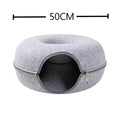 Donut Pet Cat Tunnel Interactive Play Toy Cat Bed Dual Use Ferrets Rabbit Bed Tunnels Indoor Toys Cats House Kitten Training Toy